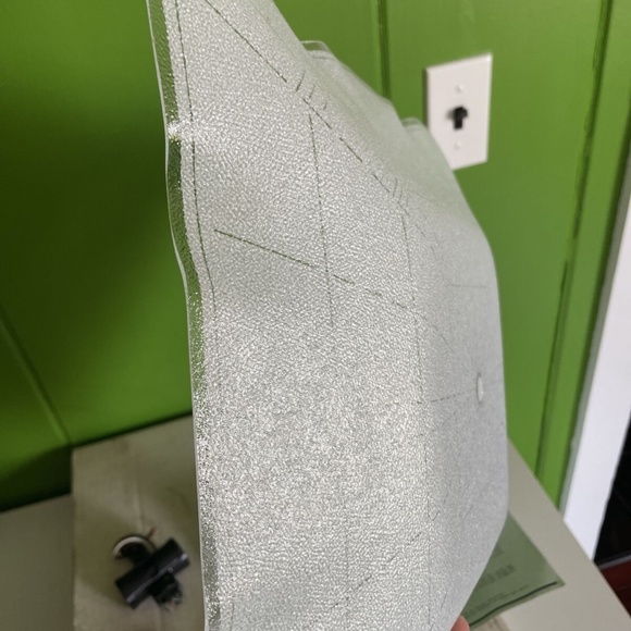 NEW - Mid Century Modern 13" square 2 Bulb Textured Glass Ceiling Light Fixture - Picture 10 of 12